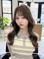 ルル(loulou)&nbsp;ブリーチなし♪ミントグレー×韓国風レイヤーカット顔周り