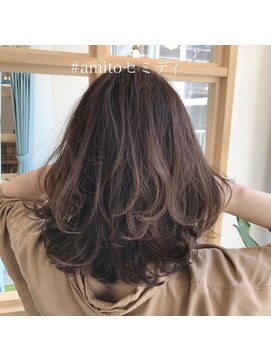 アミトヘアアンドサロン(amito hair&salon) 朝のセットが時短に。女性らしさ×好印象なセミディ