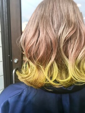 ヘア メイク ココ(hair make coco) 裾カラー♪スマイルイエロー♪