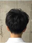 ソフトツーブロックトランクスヘアスキンフェード