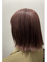 オンザ(ONTHE)&nbsp;ナチュラルピンクブラウン切りっぱなしボブ【林京平】