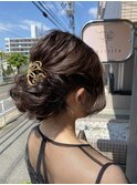 ガーリーゆるふわアップ 結婚式 二次会 お呼ばれ イベント