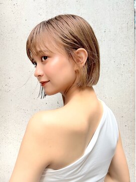 アフロートリノ(AFLOAT Leino) 【修】20代30代40代◎透明感カラー×韓国切りぱなしボブ