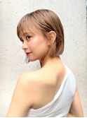 【修】20代30代40代◎透明感カラー×韓国切りぱなしボブ