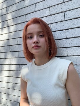 ロンド パルティール 大宮(Lond partir) 紺野紘三グレュージュカラーボブウルフ黒髪ココアベージュ