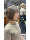 切りっぱなしボブ甘め
