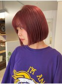 ぱつっと切りっぱなしボブ