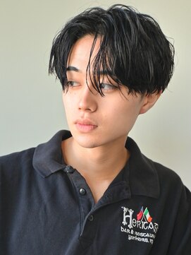 ディッセンバー 神宮前(December) ニュアンスパーマアッシュブラックウルフ波巻きスパイラル渋谷