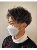 【メンズ】サイドパート×ツイストスパイラルパーマ
