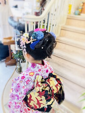 美容室 ティンカーベル 浴衣ヘア