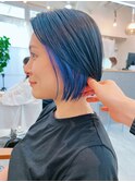 地毛風カラー/ナチュラルレイヤーカット/ショートボブ[船橋]