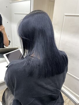 シーン(seen) ブルーブラック×韓国サイドバング♪