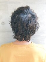 ヘアーブリーズ(hair breeze) "ショートウルフセンターパートルーズパーマメンズカット "