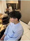 ツイストスパイラルパーマ ツイストパーマ メンズカット 眉毛