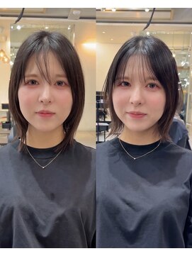 メゾンアクア 表参道(Maison ACQUA) 切りっぱなしボブ/レイヤー/似合わせカット/くびれ/ミディアム