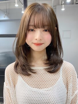 エトラ 渋谷店(etora) 小顔 前髪 レイヤーカット ホワイトグレージュ"