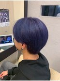 モード感をプラスする◎パープル×マッシュ/ブリーチ/ハイトーン