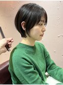 *滝田*ダークグレージュ小顔似合わせショートボブ30代40代50代