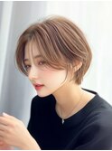 大人小顔ショート前髪なし30代40代50代