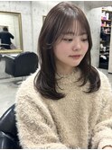 暗めカラーグランマッシュデザインカラーフェイスフレーミング