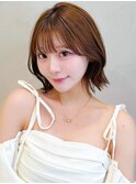 小顔カットワンカールくびれヘアサイドバングレイヤーカット