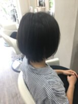 エルデ ナインズ ヘアー スタンド 川口店(elde 9's HAIR STAND) 大人かわいいグレージュひし形シルエットエアリーボブ