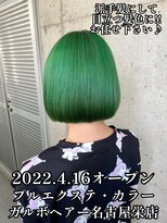 ガルボヘアー 名古屋栄店(garbo hair) #名古屋 #栄 #緑 #切りっぱなし #ボブ