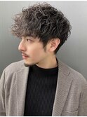 大人マッシュランダムパーマ