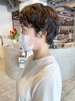 アイティーバイアルバム 松戸店(IT by ALBUM)&nbsp;ショートニュアンスパーマ_グレージュカラーボブウルフ_ba403501