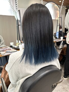 アットラップレーヴ(attrape-reve) 【attrape-reve】毛先のグラデーションカラー☆Blue☆