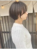 ナチュラル縮毛矯正でまるみのショート