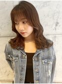 韓国前髪顔周りロング×デザインカラー[心斎橋/髪質改善]
