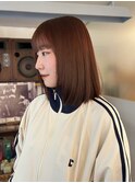 初カラーにオススメ♪ブリーチなしオレンジブラウン