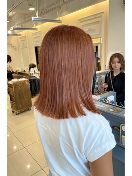 ネオリーブアイム 横浜西口店(Neolive aim) オレンジカラー　髪質改善カラー