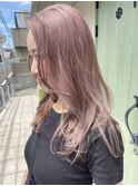 ピンクラベンダーとロングレイヤー