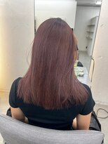 ノク 渋谷(nok) ダブルカラーカシスグレープくすみピンク_カールセミディ