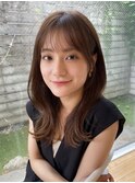 大人かわいいくびレイヤーまろベージュ小顔顔まわりレイヤー
