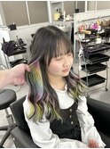 イヤリングレインボーエクステ☆