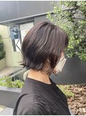 外はね×ミディアムショート