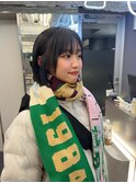 ホワイトグレージュ/デジタルパーマ/チェリーブラウン