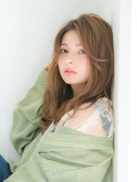 ロンド ルージュ 銀座店(Lond rouge) ミニウルフレイヤーカット顔周り前髪韓国ミディアムロング/銀座