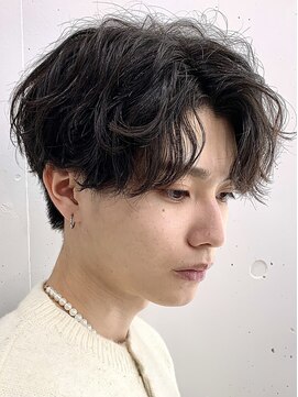 エリマ 調布(elima) センターパートシャドウパーマスパイラルパーマ緩めスパイラル