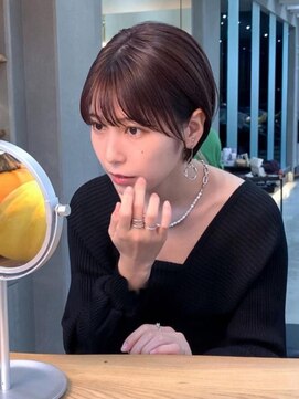 ロンド 表参道店(Lond) Lond【伊杏】ショートボブ/ボブ/前髪/ピンクベージュ