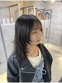 レイヤーカット/前髪カット/顔周り/ミディアムレイヤー
