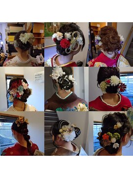 やひろ呉服店 京都桂 成人式ヘアセット着付け