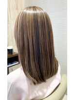 ヘアメイク アリエス 岩切店(HAIR MAKE aries)&nbsp;大人ベージュハイライト 仙台 20代30代40代 ケアブリーチ