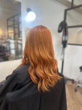 ヘアーサロン ナナン(Hair Salon nanan)&nbsp;ブリーチ2回で作るオレンジカラー