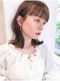 Say.外ハネボブくびれボブダークブラウンイメチェン前髪３０代