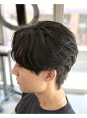 フェザーパーマニュアンスパーマセンターパート韓国ヘア