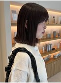 タイトボブ ニュアンスカラー ぷつっとボブ